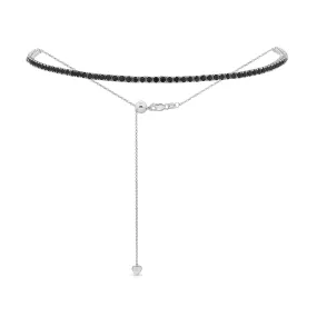 14K Gold & Black Diamond Choker Necklace - 3.45ct