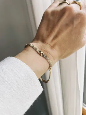 14K Gold Bismarck Chain Bracelet