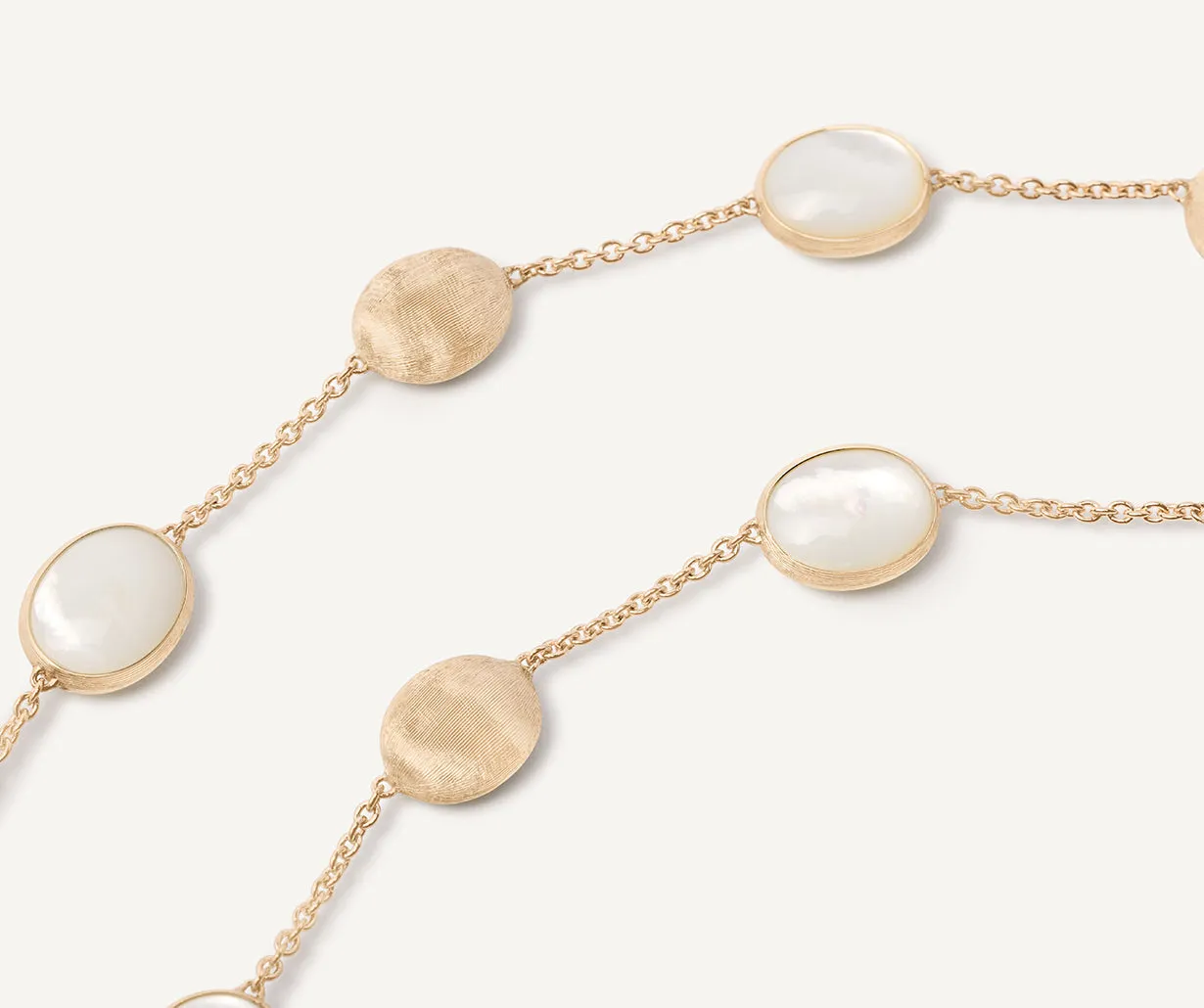 18K Yellow Gold Mother of Pearl & Gold Necklace