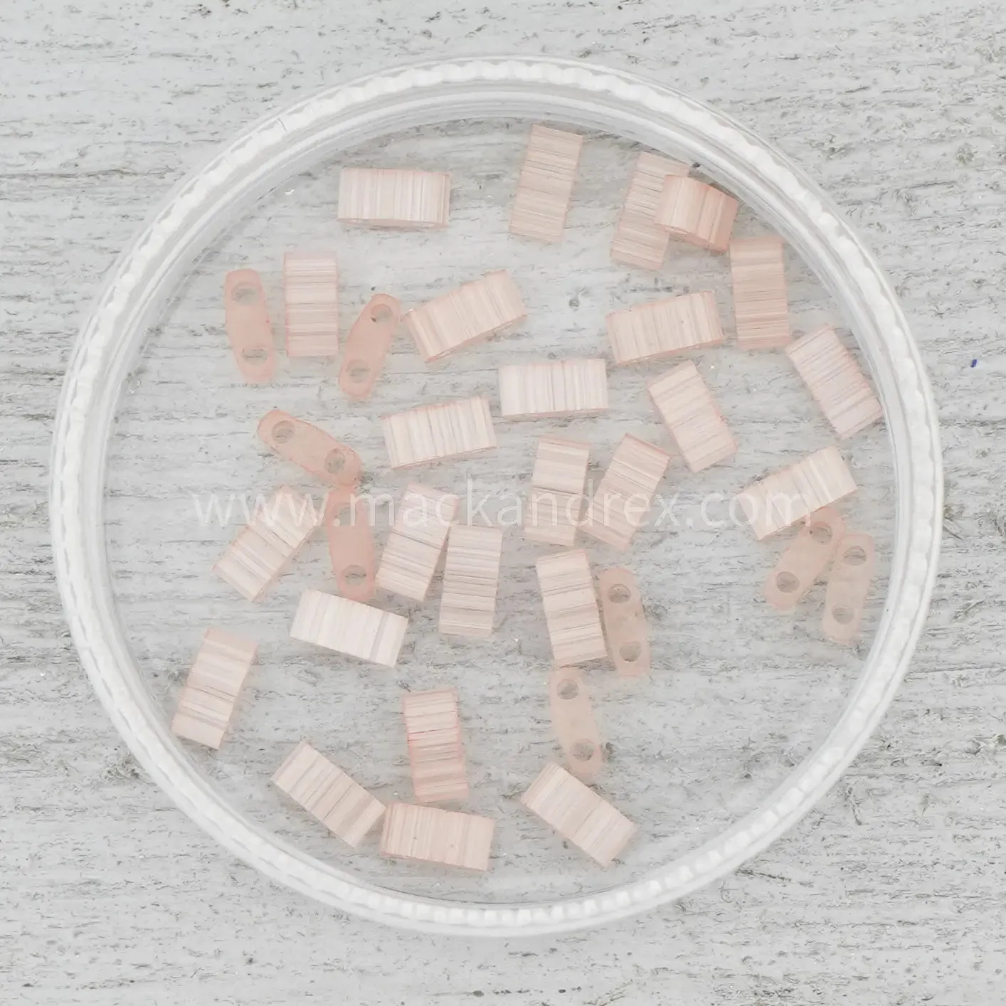 2556 HALF TILA - Coral Tila Beads from Miyuki