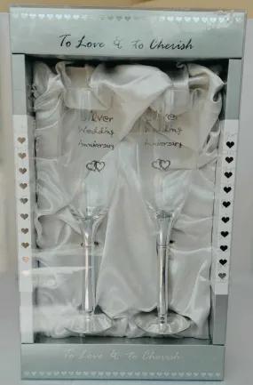 25th Anniversary Champagne Glasses