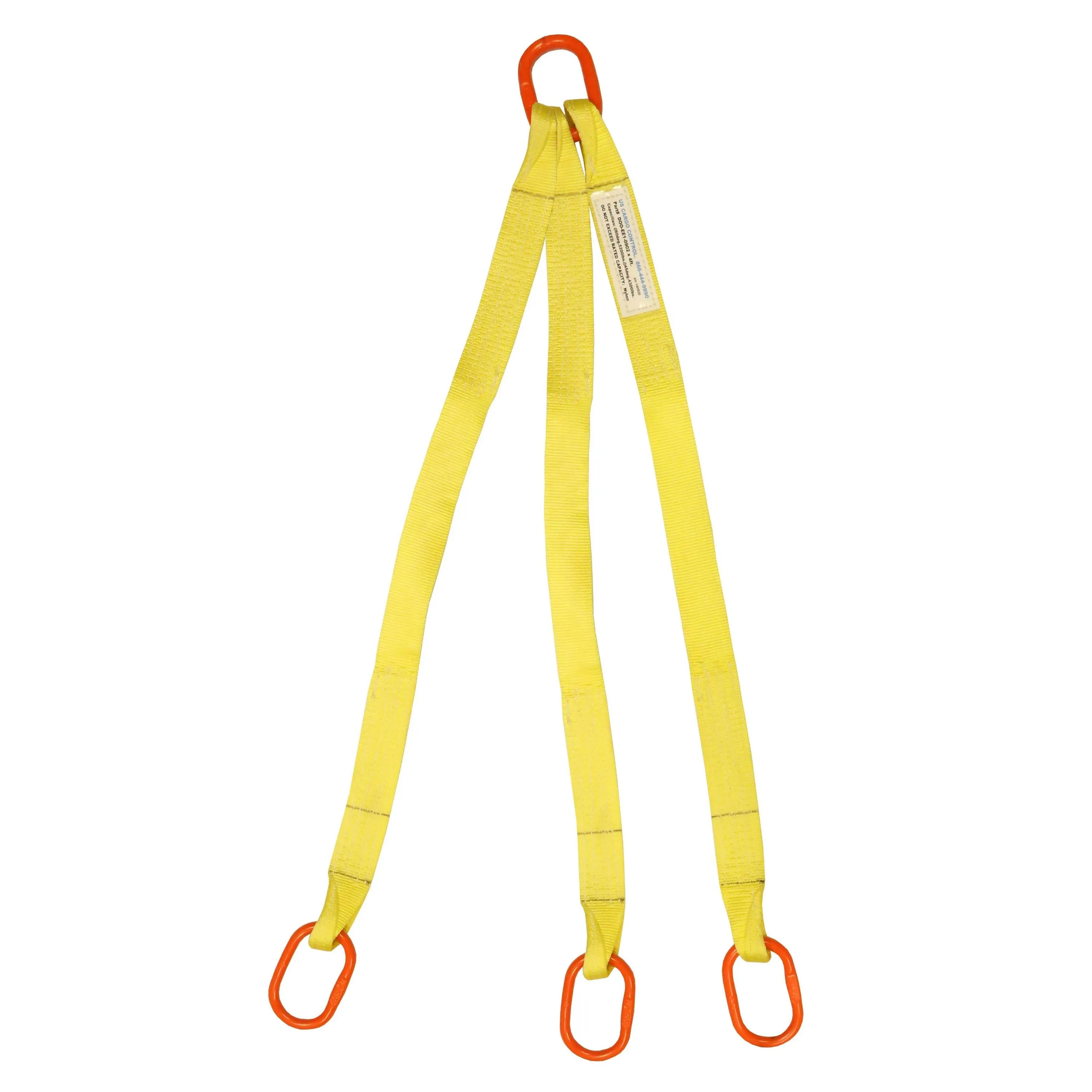 2"x3' (2 ply) Triple Leg Nylon Sling w/ Master Link Both Ends