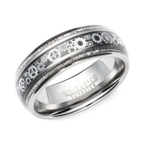 7mm Tungsten Ring with Blue carbon fibre