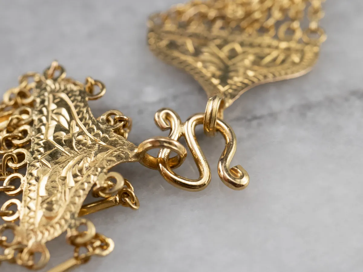 900 Gold Fancy Link Bracelet