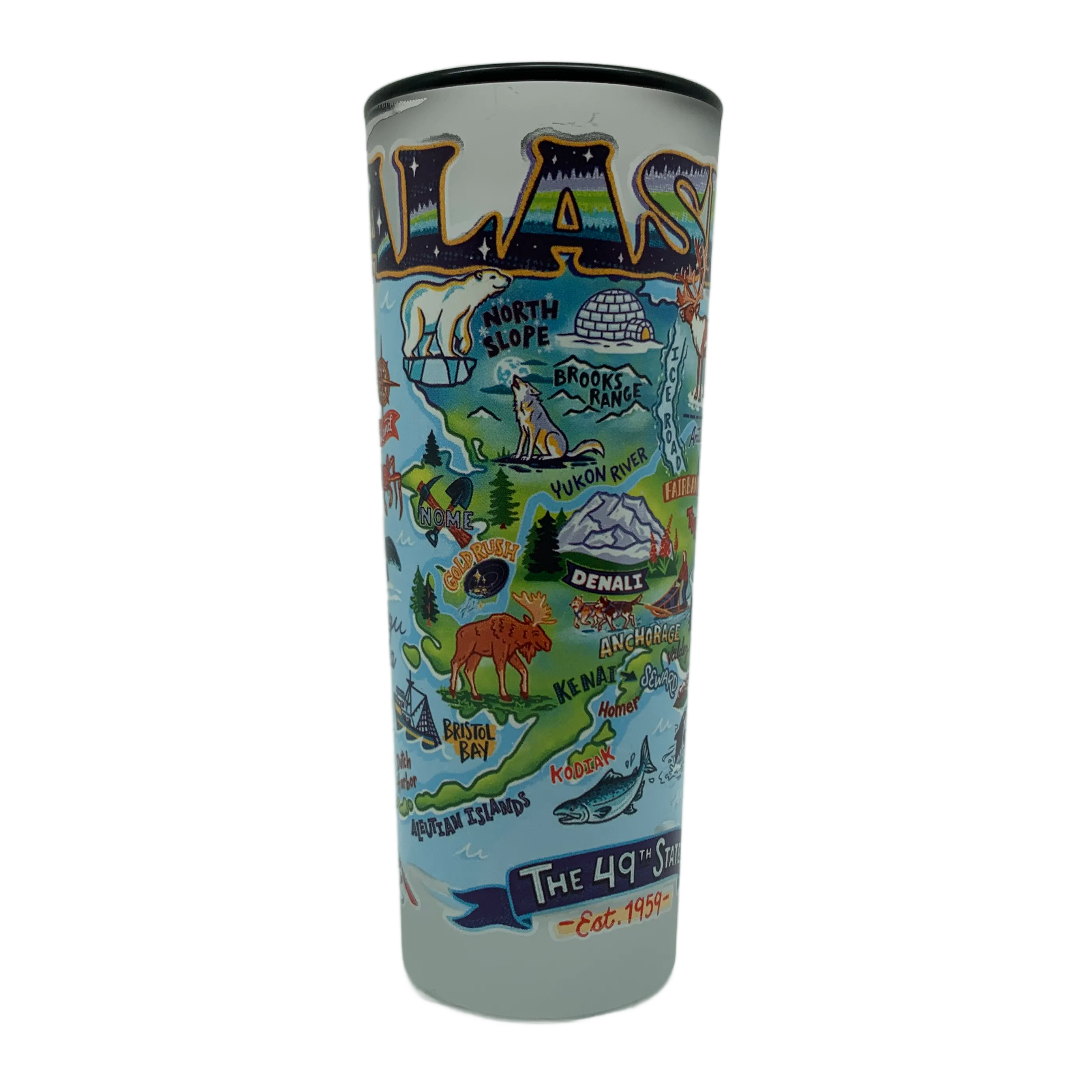 Alaska Icon Map Shooter Shot Glass