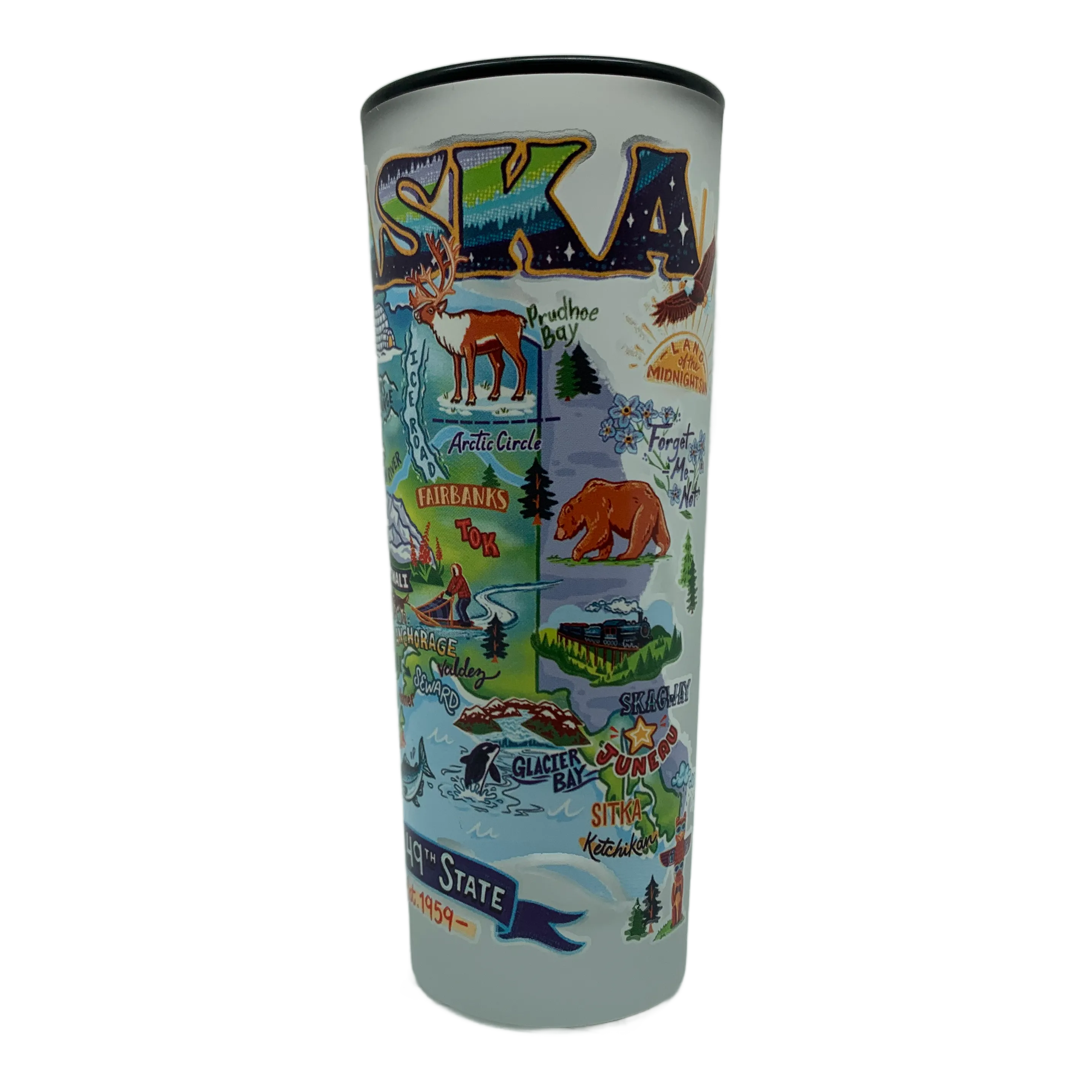 Alaska Icon Map Shooter Shot Glass
