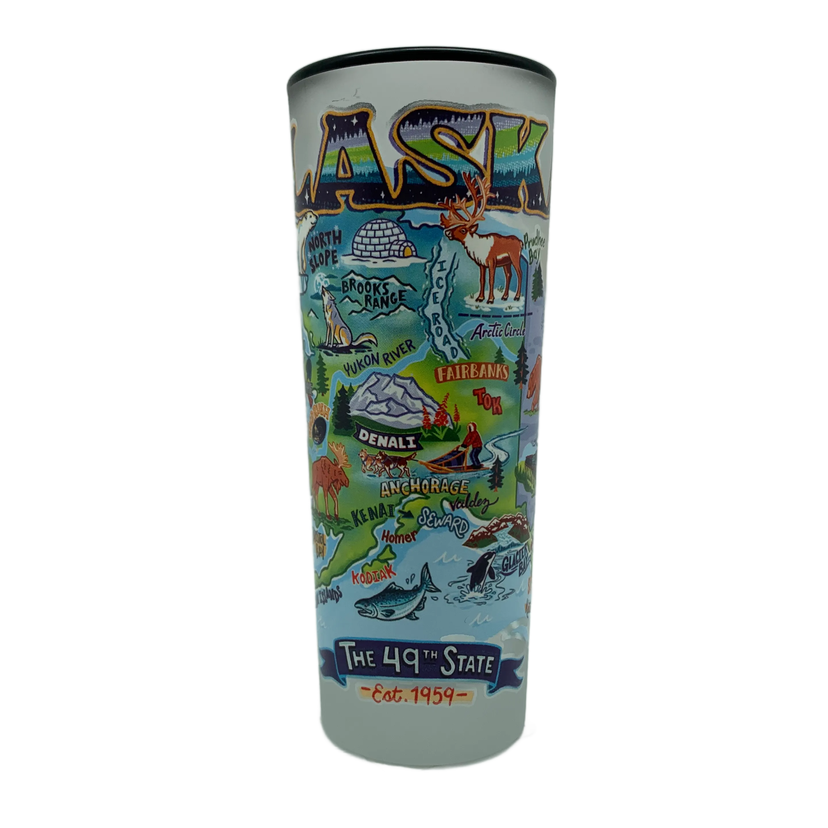 Alaska Icon Map Shooter Shot Glass