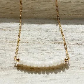 Be Uniquely You - Mystic White Moonstone Gemstone Choker in Gold or Silver