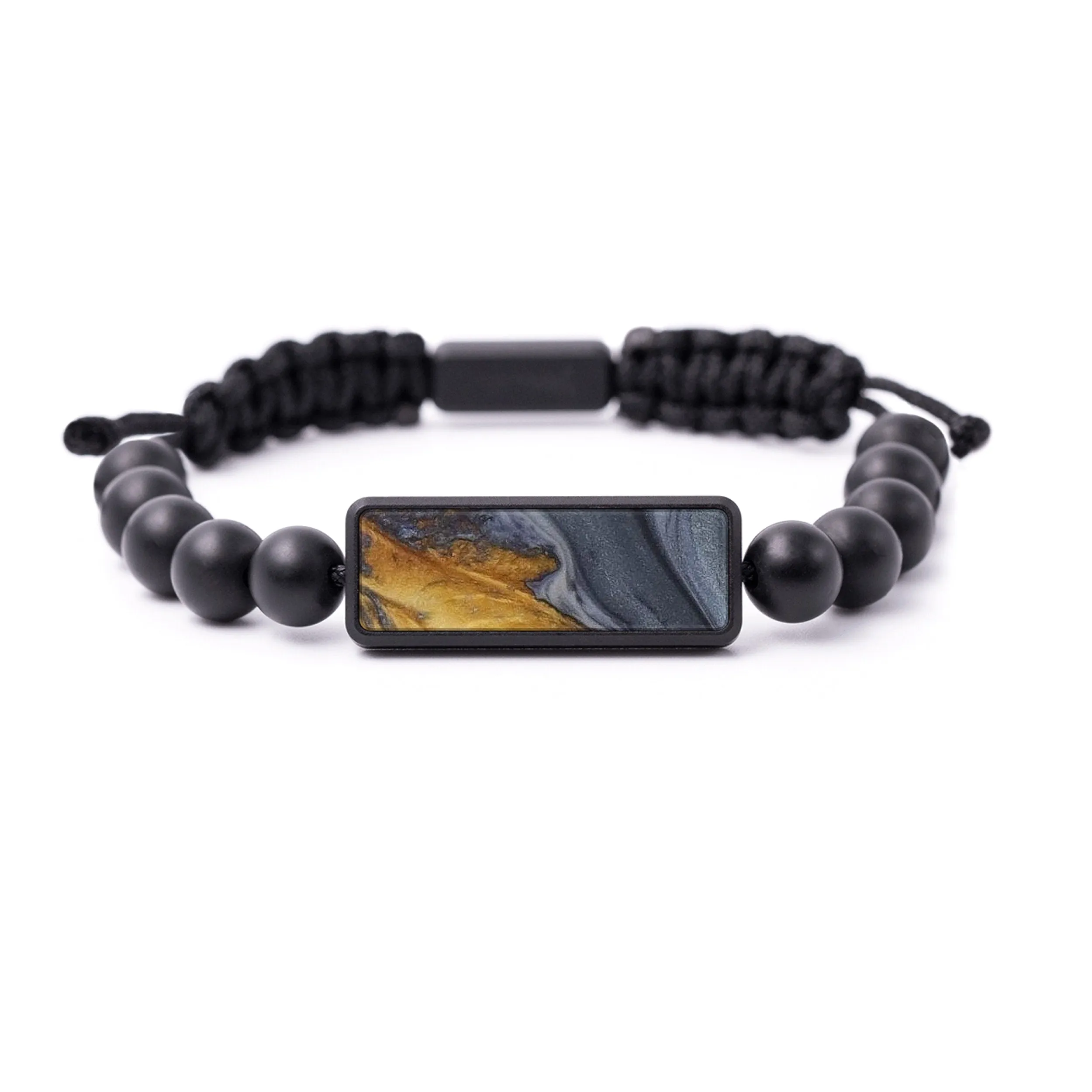 Bead Wood Resin Bracelet - Indiana (Dark Blue, 580313)