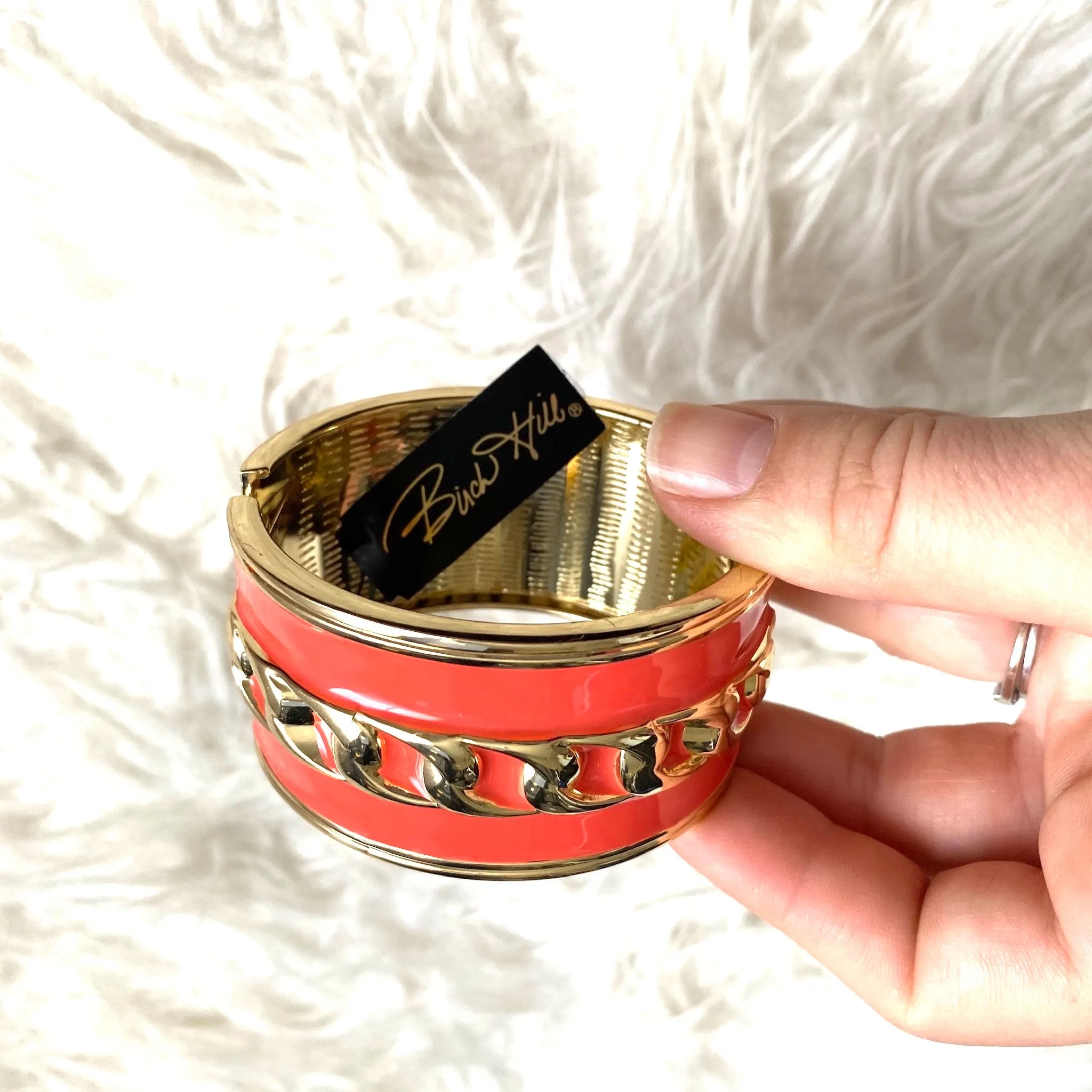 Birch Hill Coral and Gold Bracelet NWT