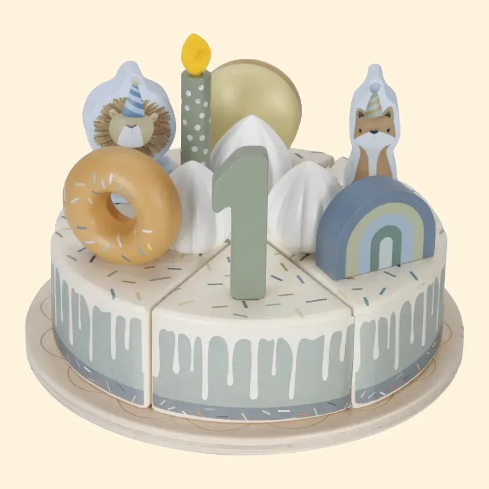 Birthday Cake and Crown Bundle - Blue
