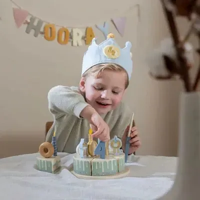 Birthday Cake and Crown Bundle - Blue