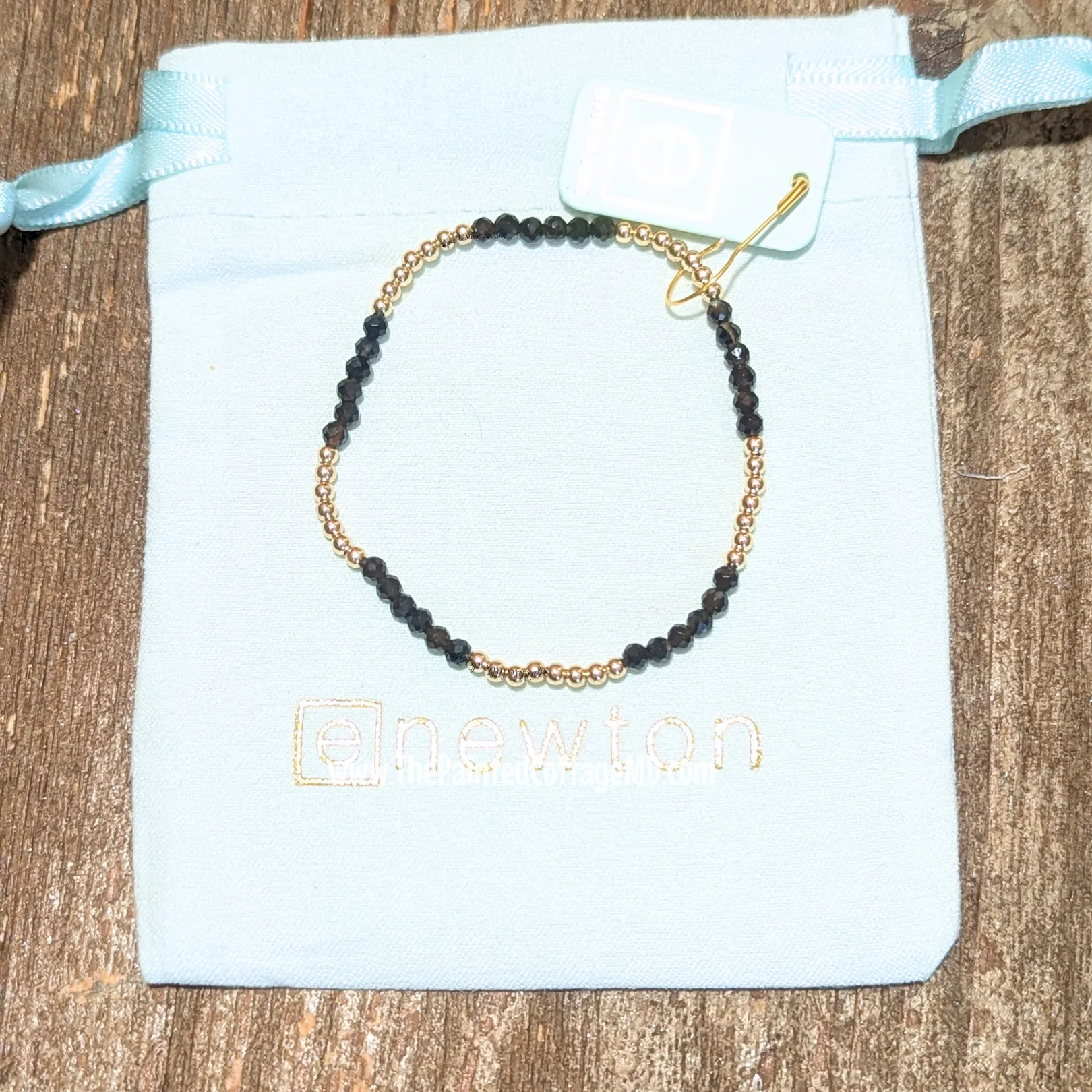 Blissful Pattern 2.5mm Bracelet - Faceted Onyx