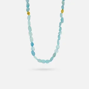 BLUE OCEAN GOLD NECKLACE
