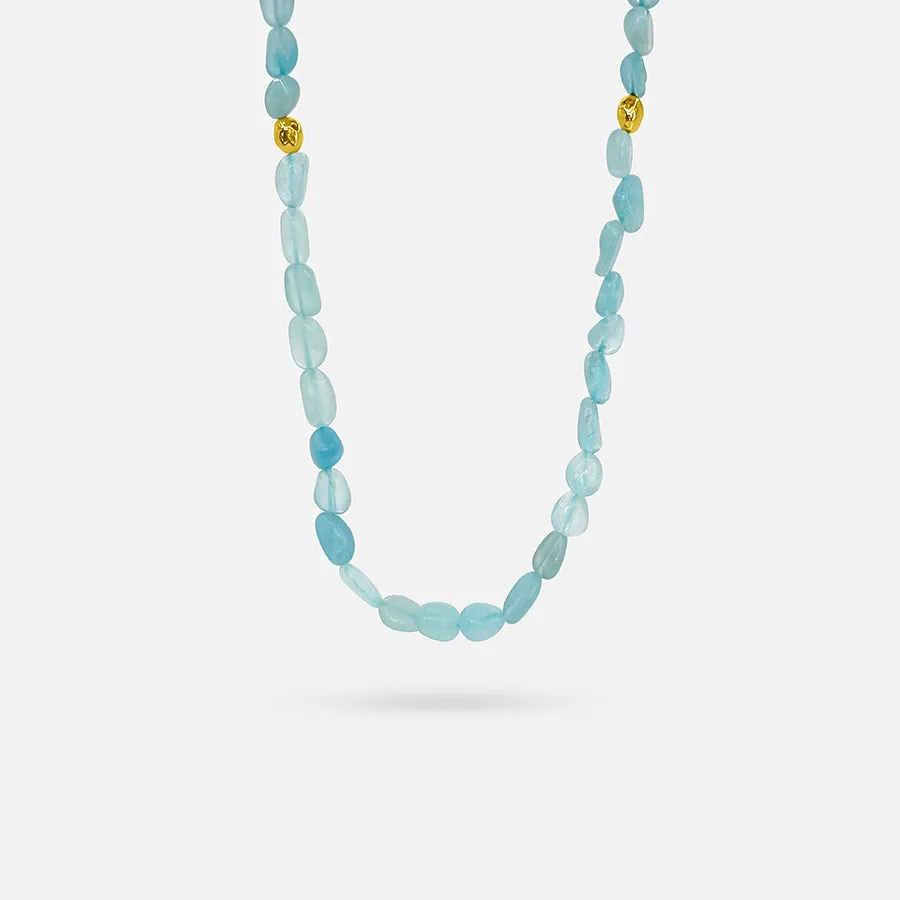 BLUE OCEAN GOLD NECKLACE