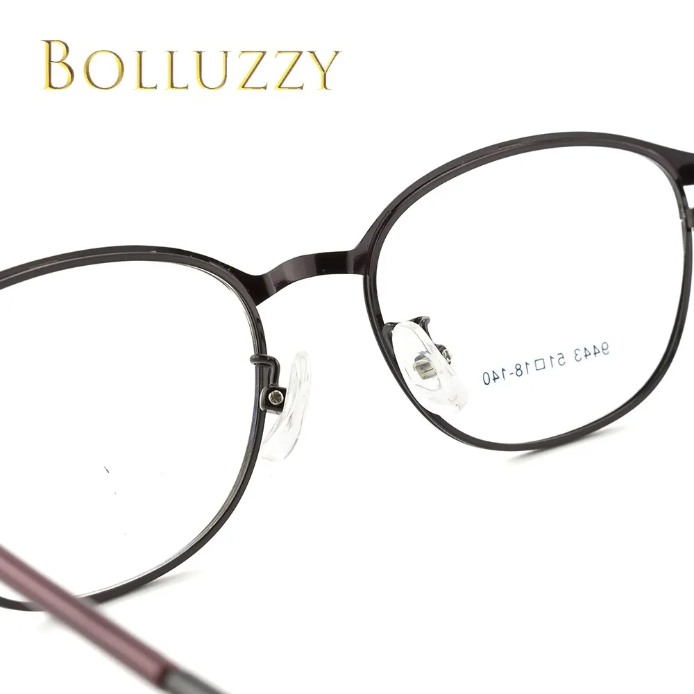 Bolluzzy Men's Eyeglasses Alloy Full Rim Round 9443