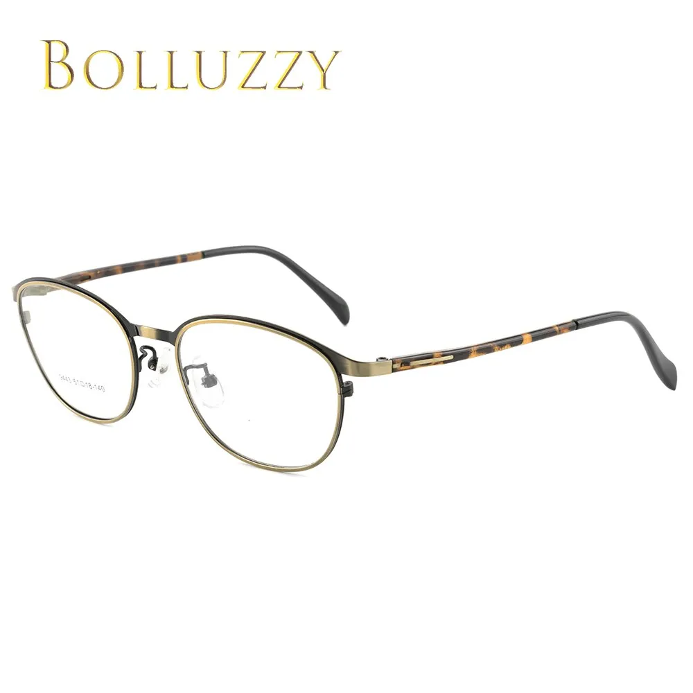 Bolluzzy Men's Eyeglasses Alloy Full Rim Round 9443