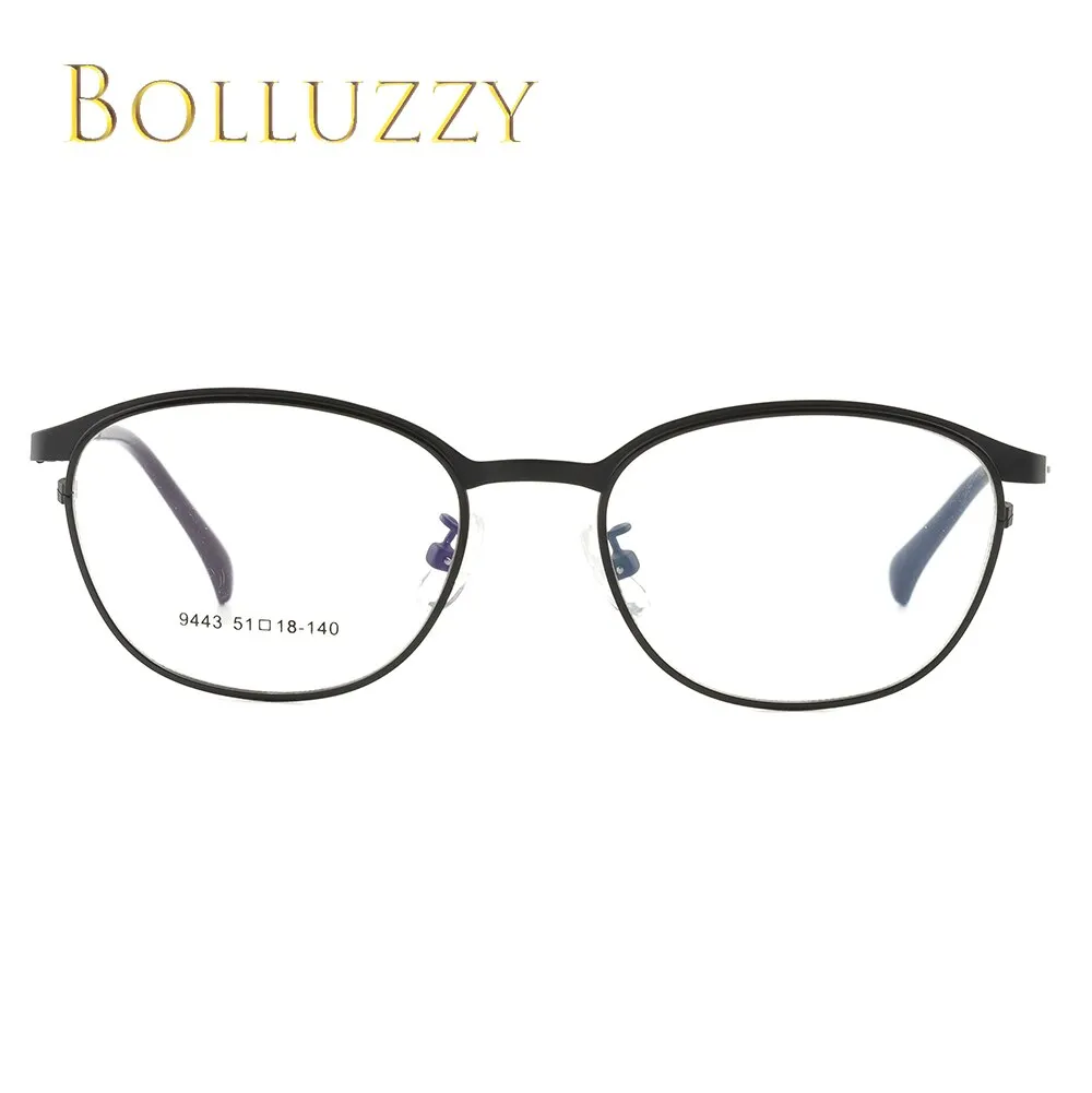 Bolluzzy Men's Eyeglasses Alloy Full Rim Round 9443