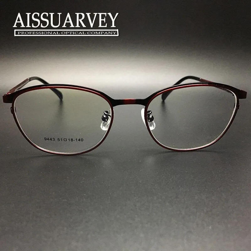 Bolluzzy Men's Eyeglasses Alloy Full Rim Round 9443
