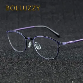 Bolluzzy Men's Eyeglasses Alloy Full Rim Round 9443
