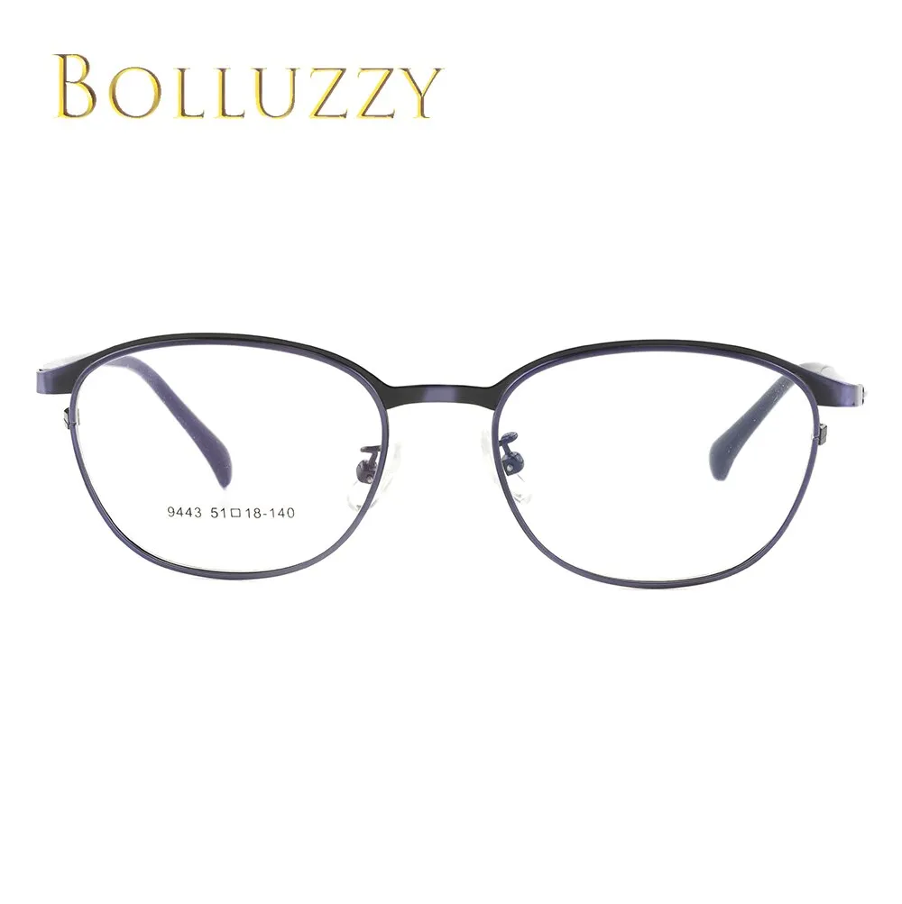 Bolluzzy Men's Eyeglasses Alloy Full Rim Round 9443