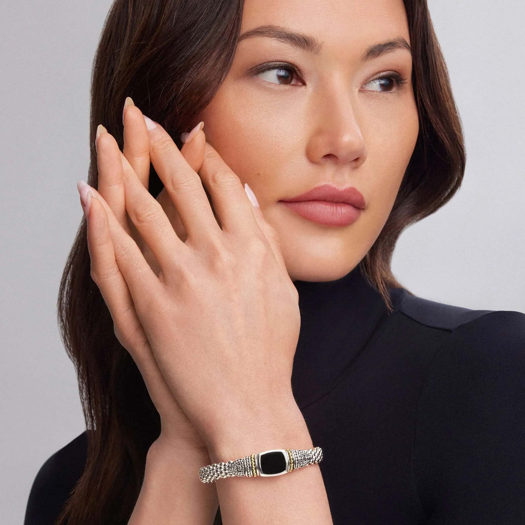 Caviar Color Onyx Caviar Bracelet | 9mm