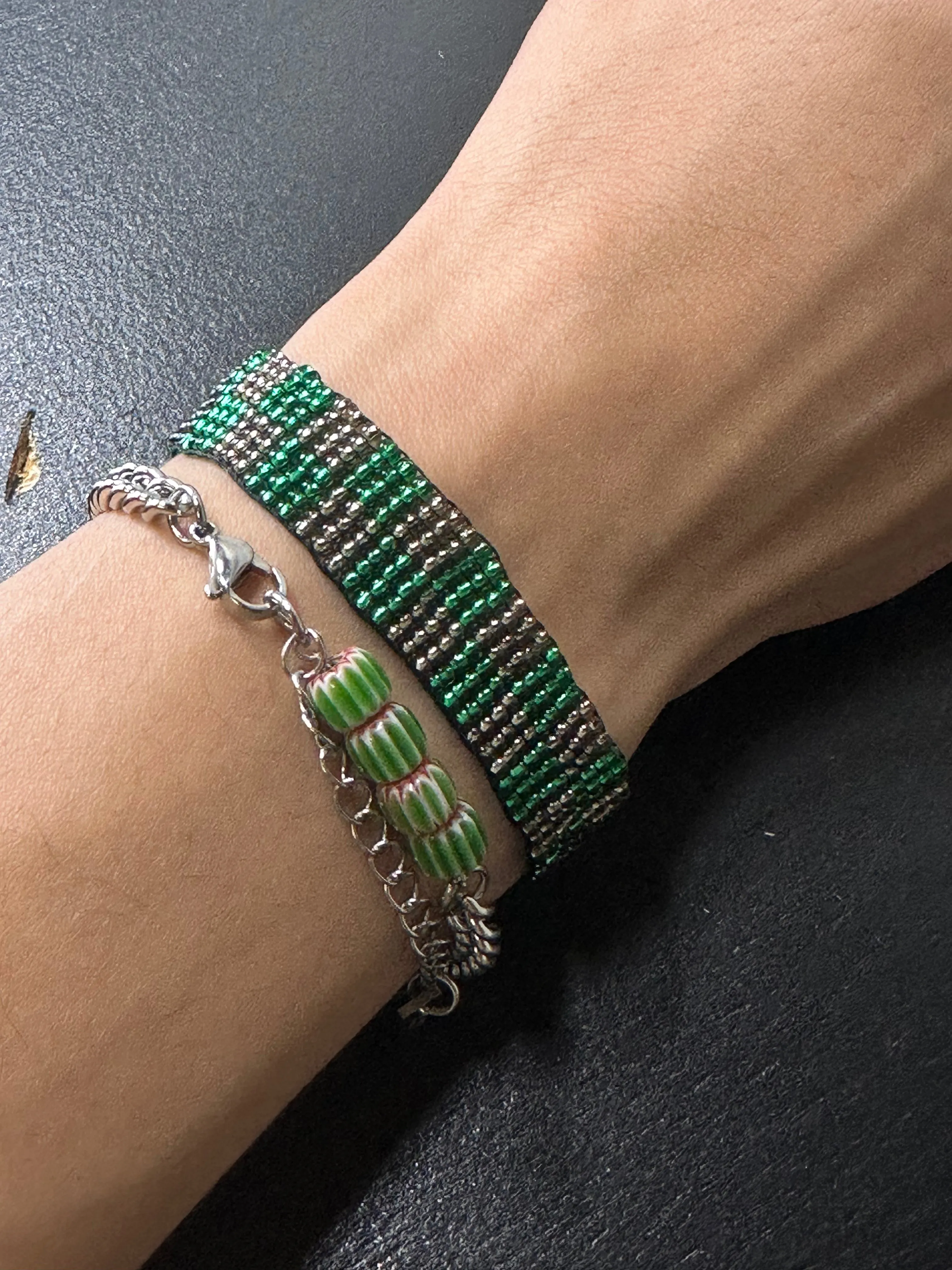 Chain with Ceramic Beads Bracelet