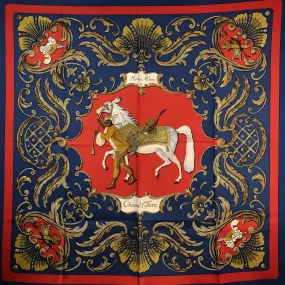 Cheval Turc Hermes Scarf by Christiane Vauzelles 90 cm Silk Twill