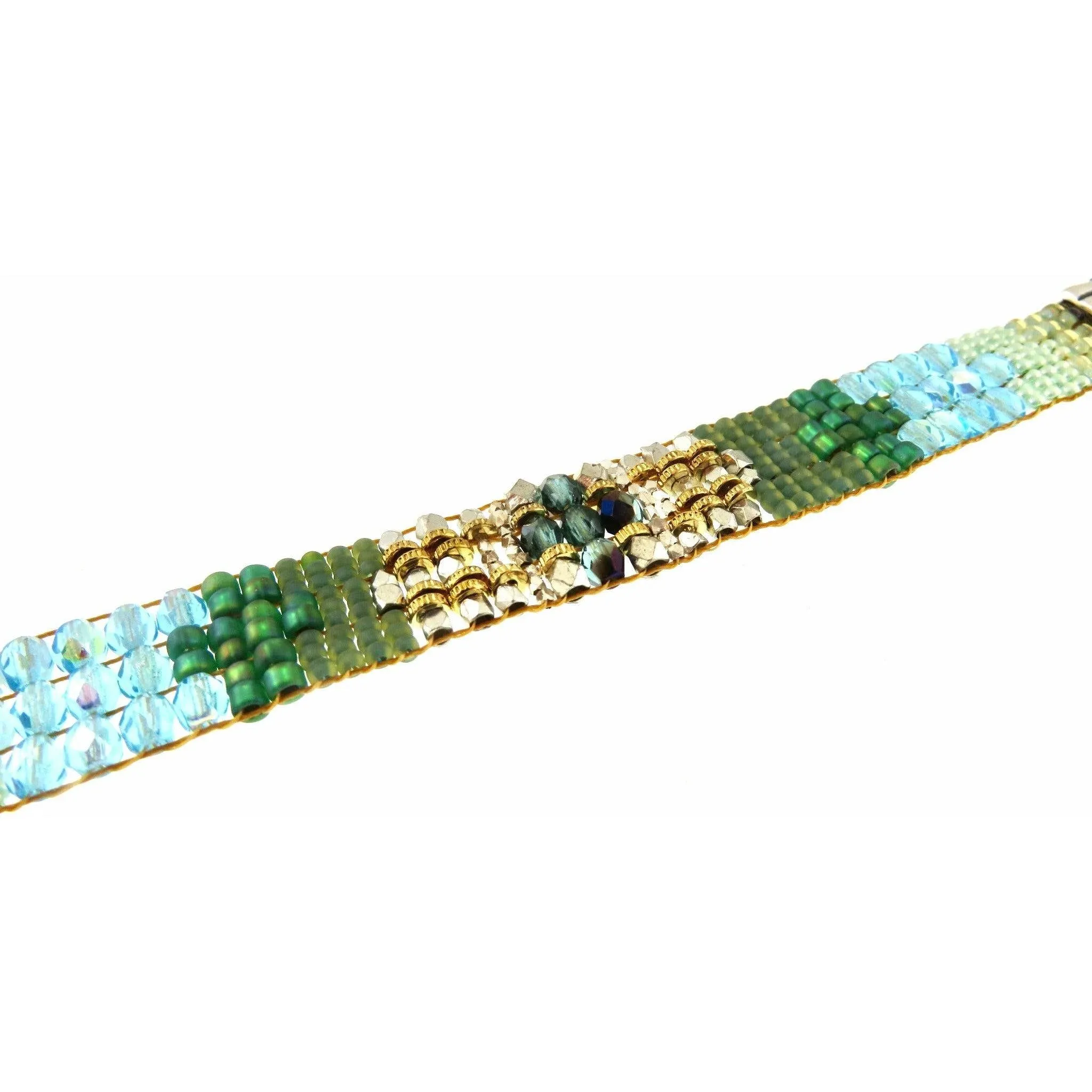 Chili Rose  "Blue Dreams Ombre " Tiffany  Bracelet by Adonnah Langer