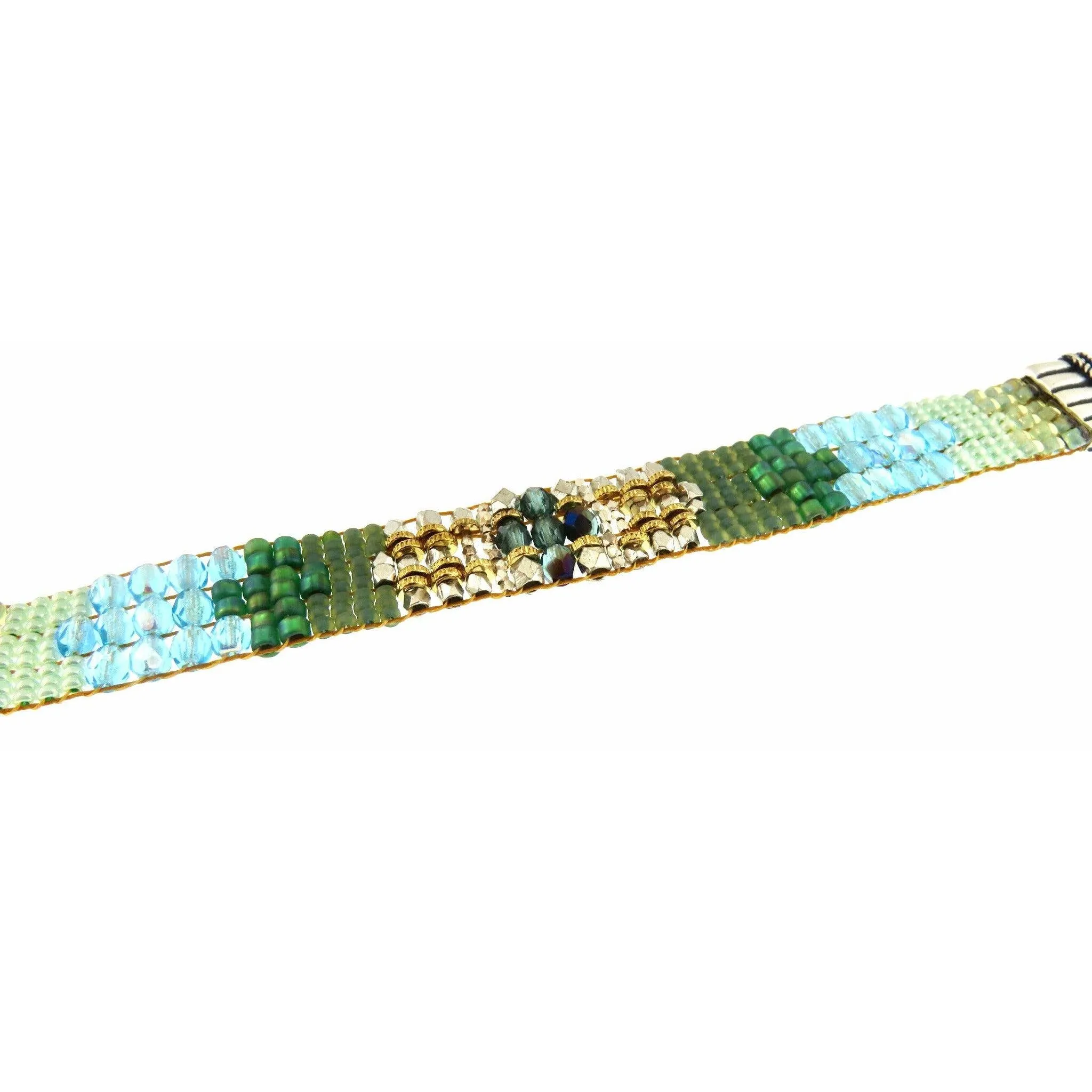 Chili Rose  "Blue Dreams Ombre " Tiffany  Bracelet by Adonnah Langer