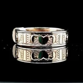 Claddagh Two Tone Wedding Band