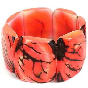 Classic Tagua Bracelet in Coral Faire Collection