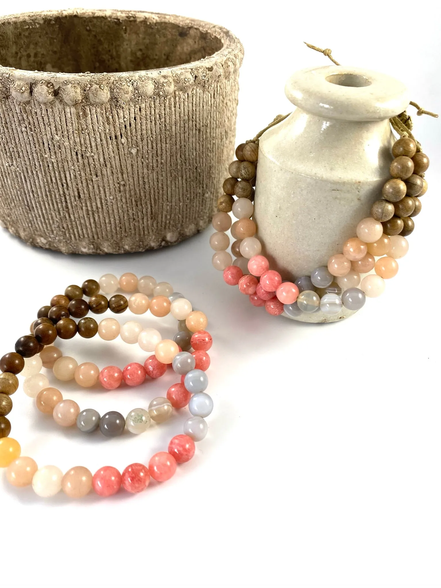 Coral Bay - Agate and Aventurine Diffuser Bracelet