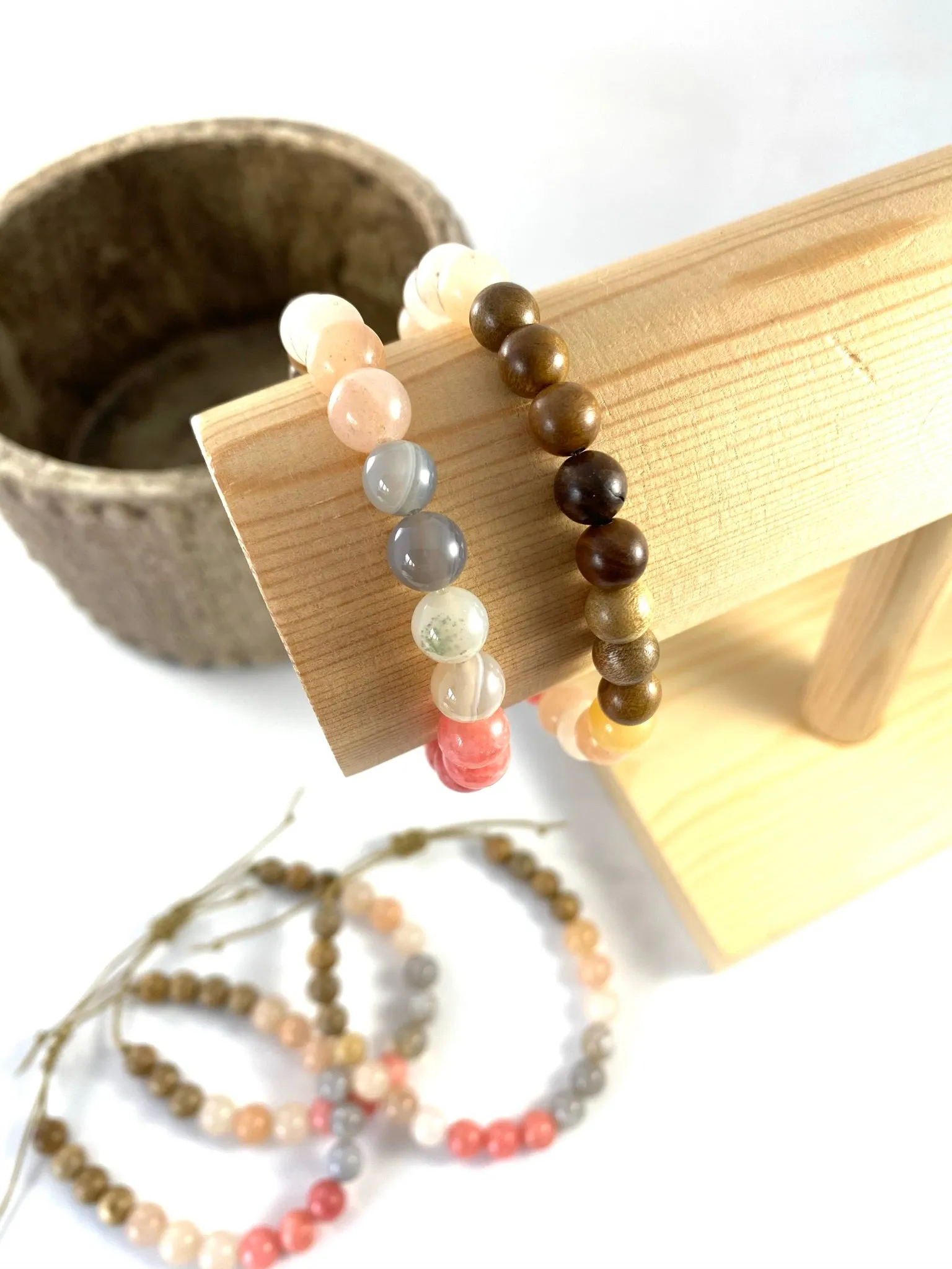 Coral Bay - Agate and Aventurine Diffuser Bracelet