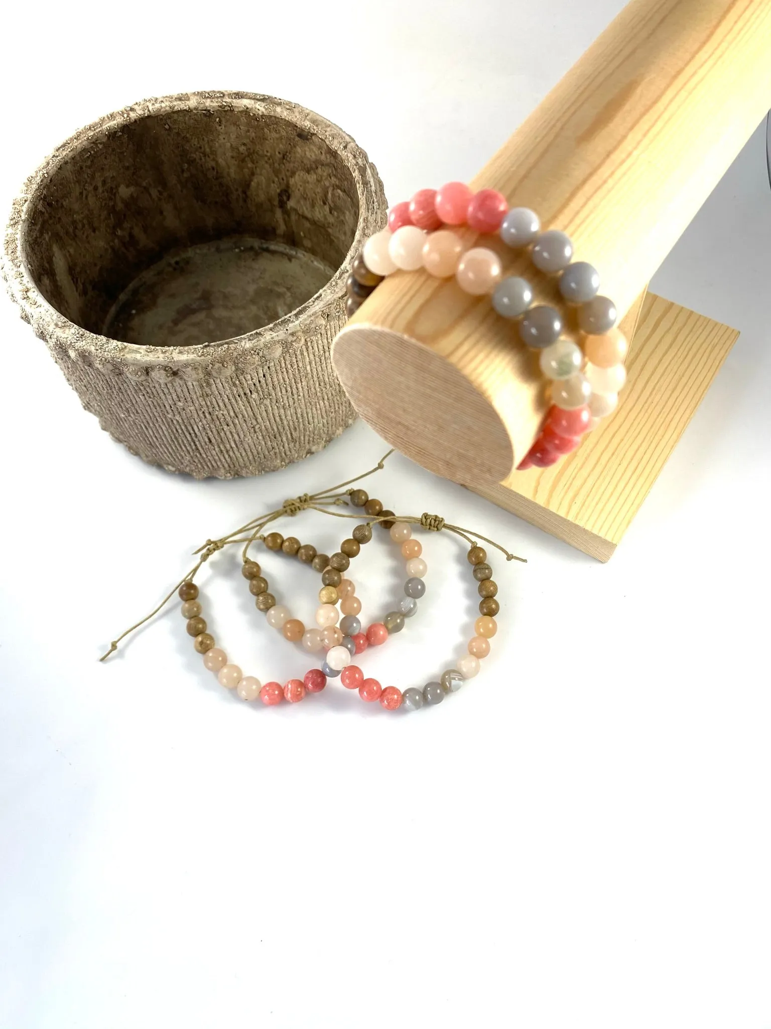 Coral Bay - Agate and Aventurine Diffuser Bracelet