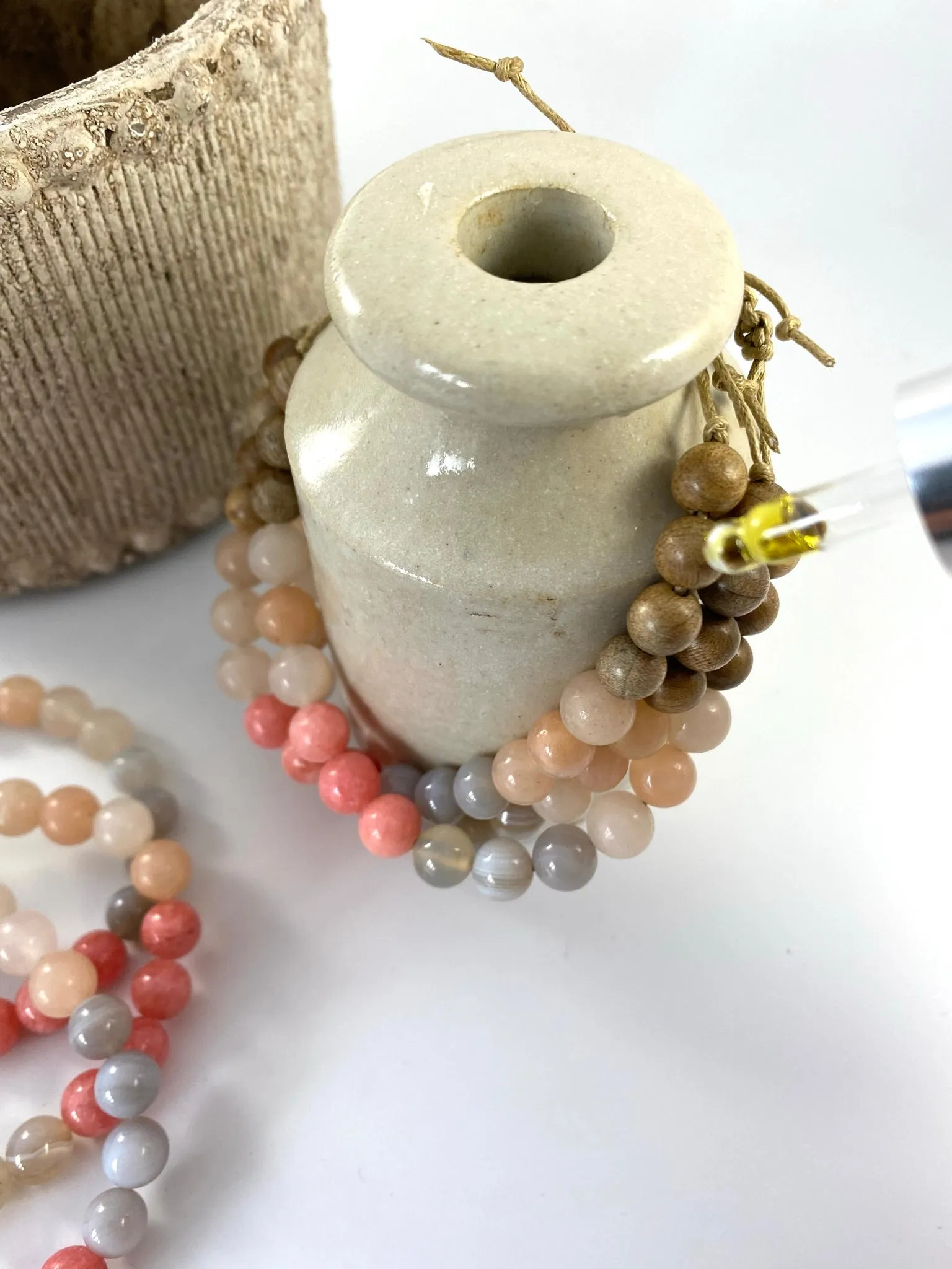 Coral Bay - Agate and Aventurine Diffuser Bracelet