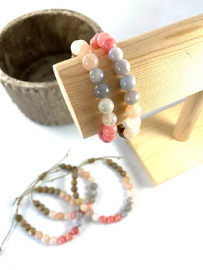 Coral Bay - Agate and Aventurine Diffuser Bracelet