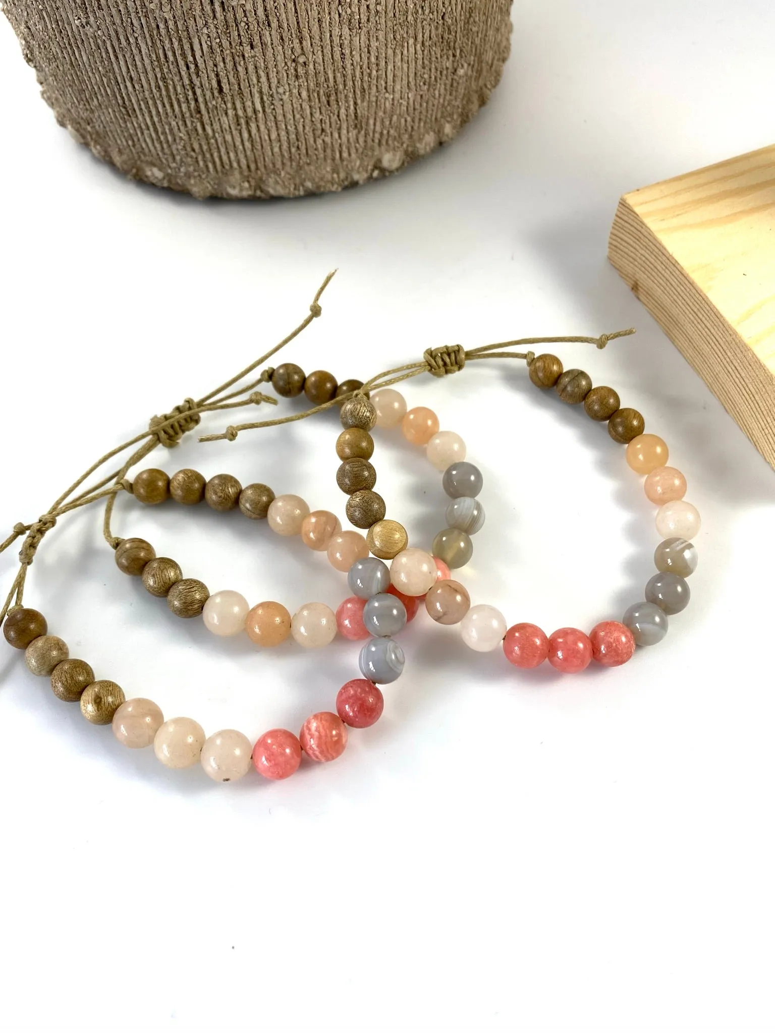 Coral Bay - Agate and Aventurine Diffuser Bracelet