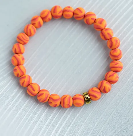 Coral Disco Stack Bracelet