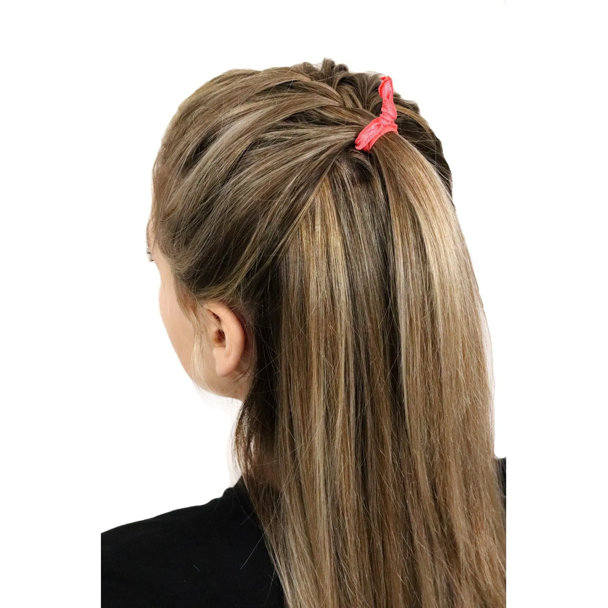 Coral Ribbon Hair Ties - 20 Pack
