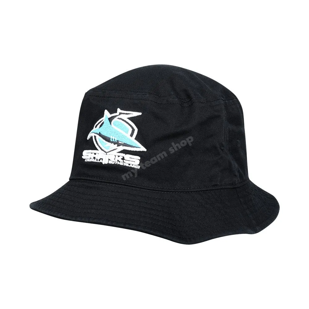 CRONULLA-SUTHERLAND SHARKS NRL TWILL BUCKET HAT BLACK