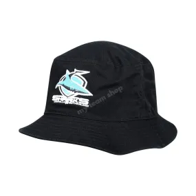CRONULLA-SUTHERLAND SHARKS NRL TWILL BUCKET HAT BLACK