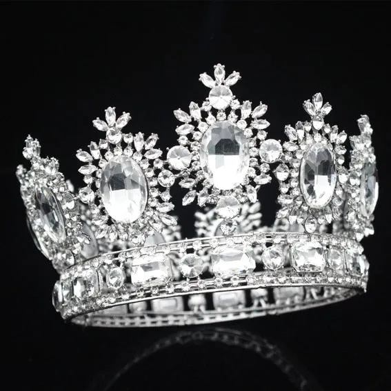 Crystal Queen Pageant Bridal Crowns in Seven Colors