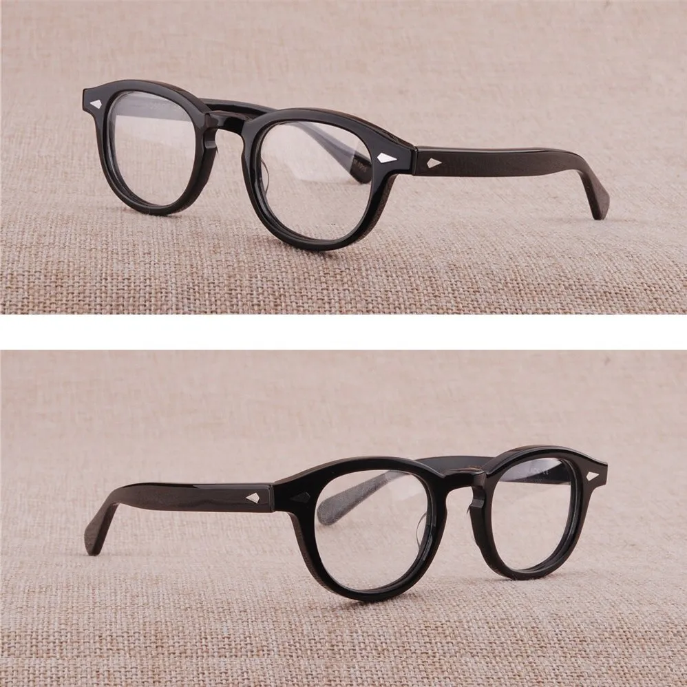 Cubojue Unisex Full Rim Square Kahki Acetate Myopic Reading Glasses 3844