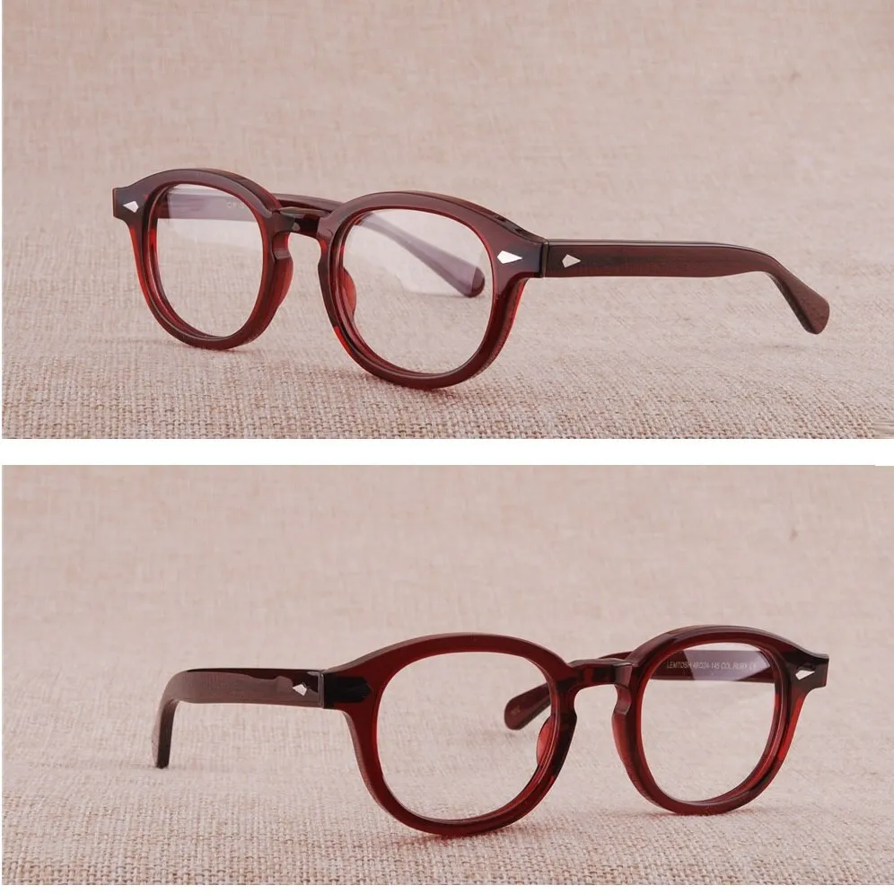 Cubojue Unisex Full Rim Square Kahki Acetate Myopic Reading Glasses 3844