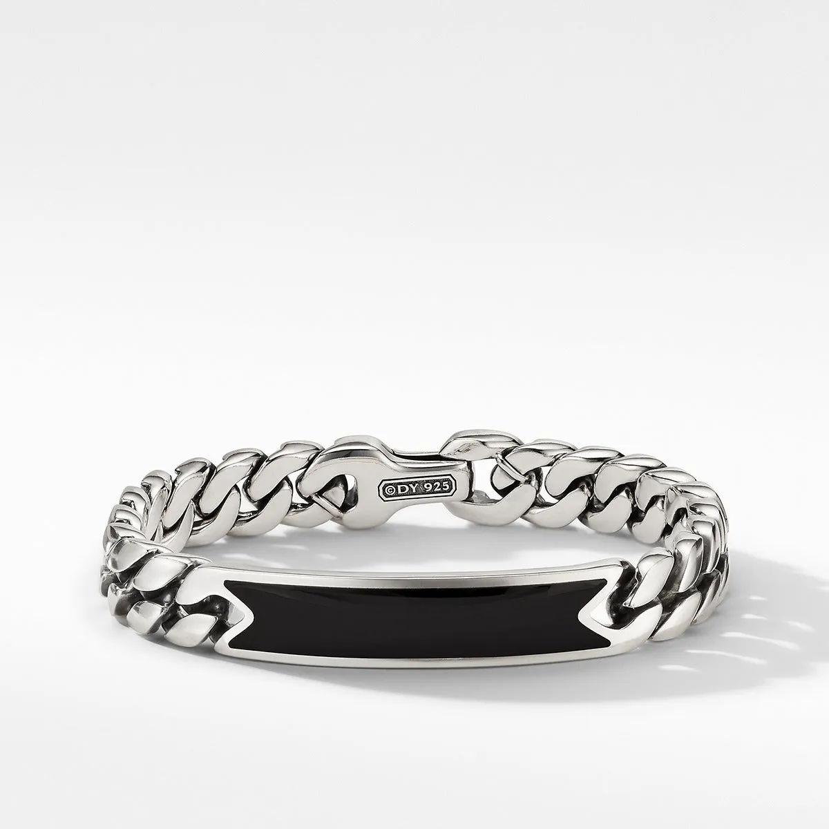 Curb Chain ID Bracelet with Black Onyx