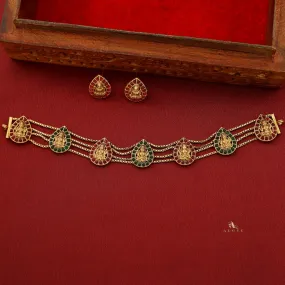 Daamini 4 Layer Lakshmi Choker With Stud