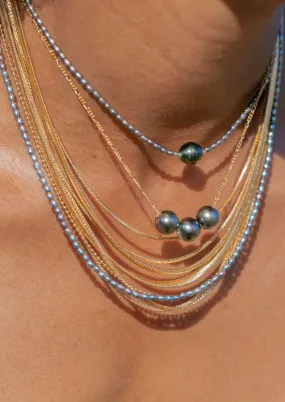 Dainty Black Pearl Neckace - Maile