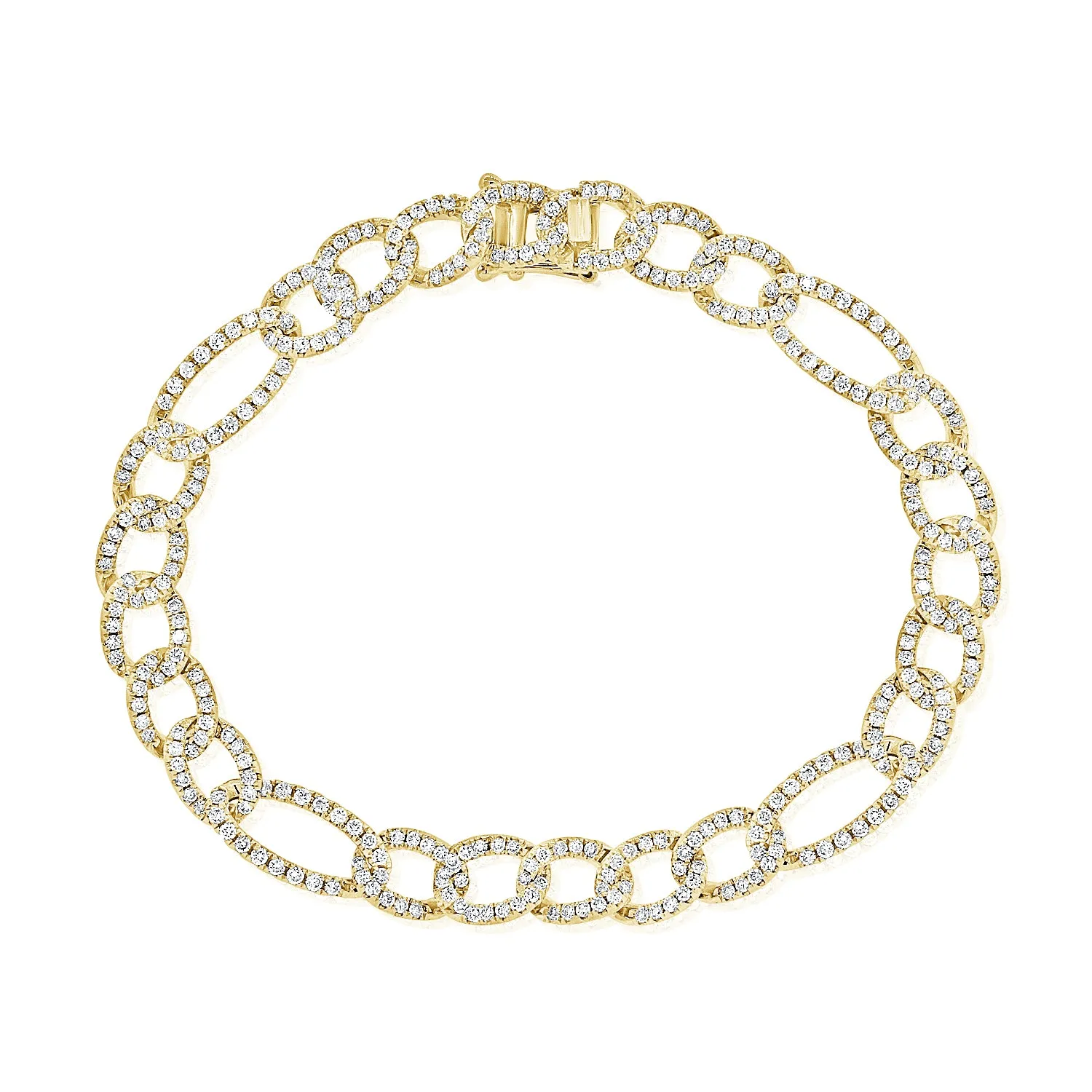 Diamond Figaro Chain Bracelet