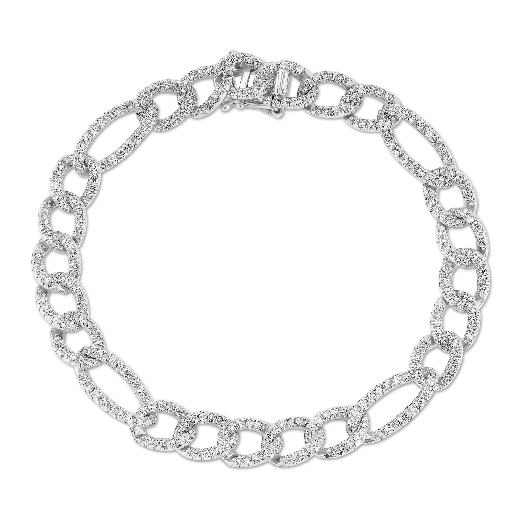 Diamond Figaro Chain Bracelet